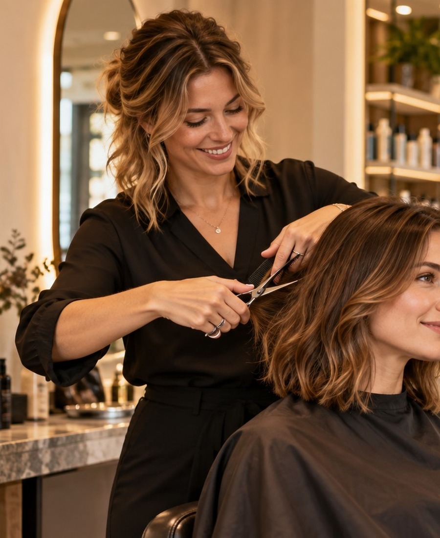 Fiktive Friseurin Laura